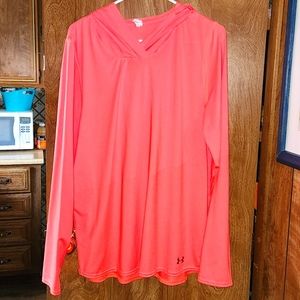 Under Armour ISO Chill Coral Fitted Hoodie Size XL